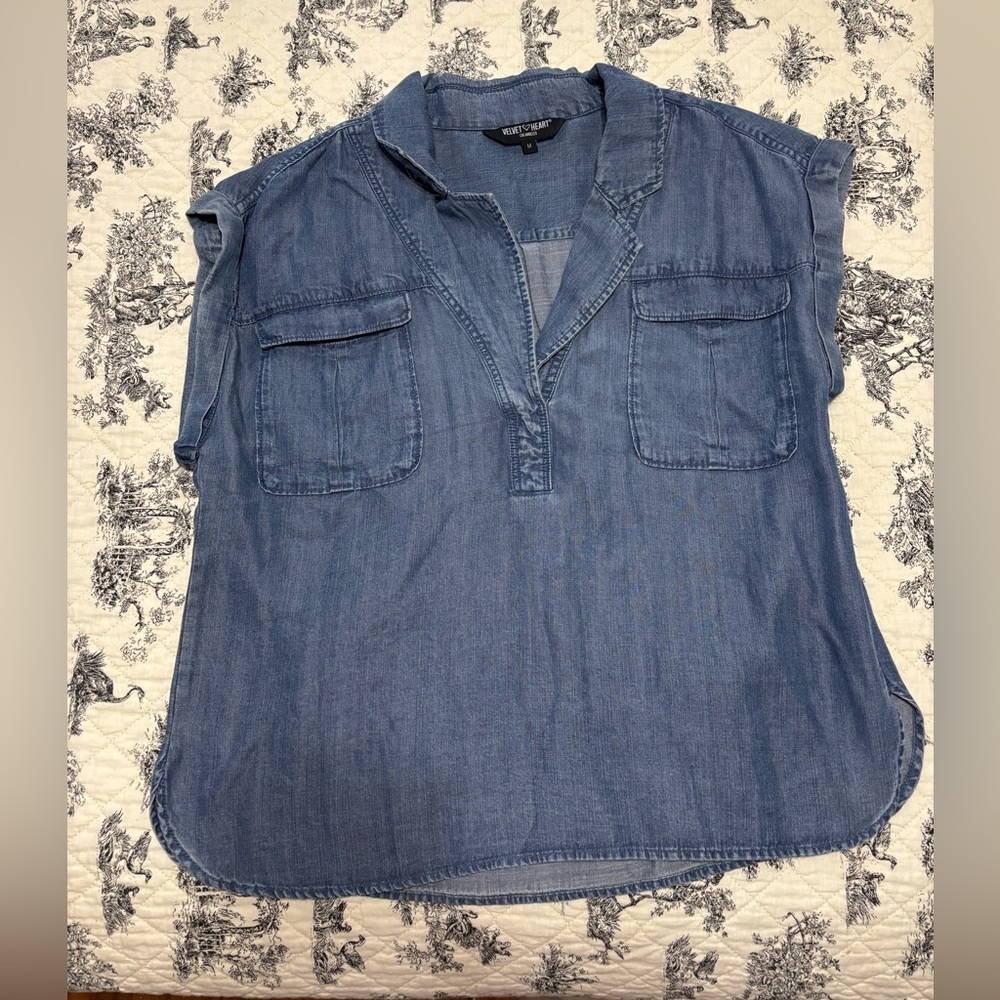 Velvet Hearts Denim Women's Top